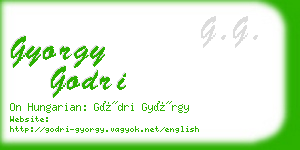 gyorgy godri business card